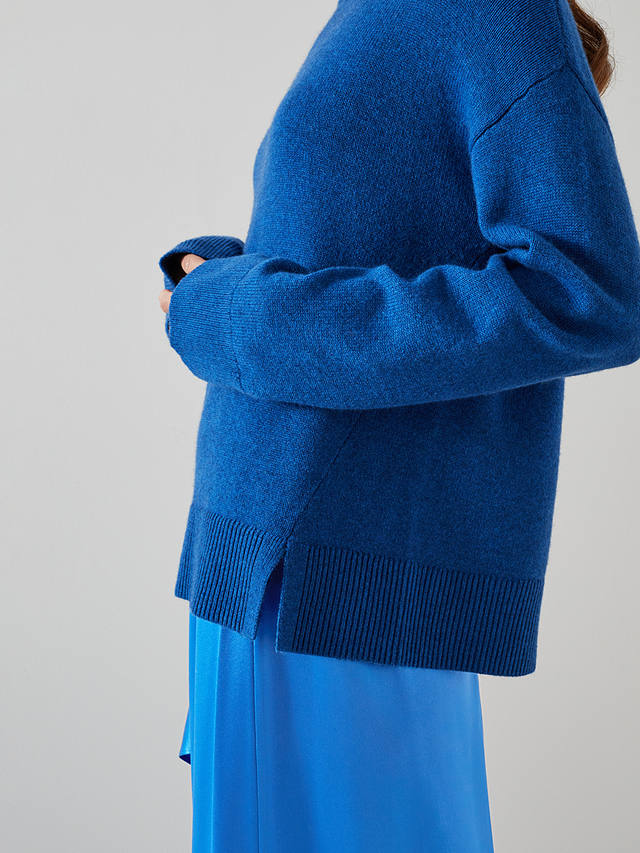L.K.Bennett Zoe Wool Blend Knitted Top, Blue