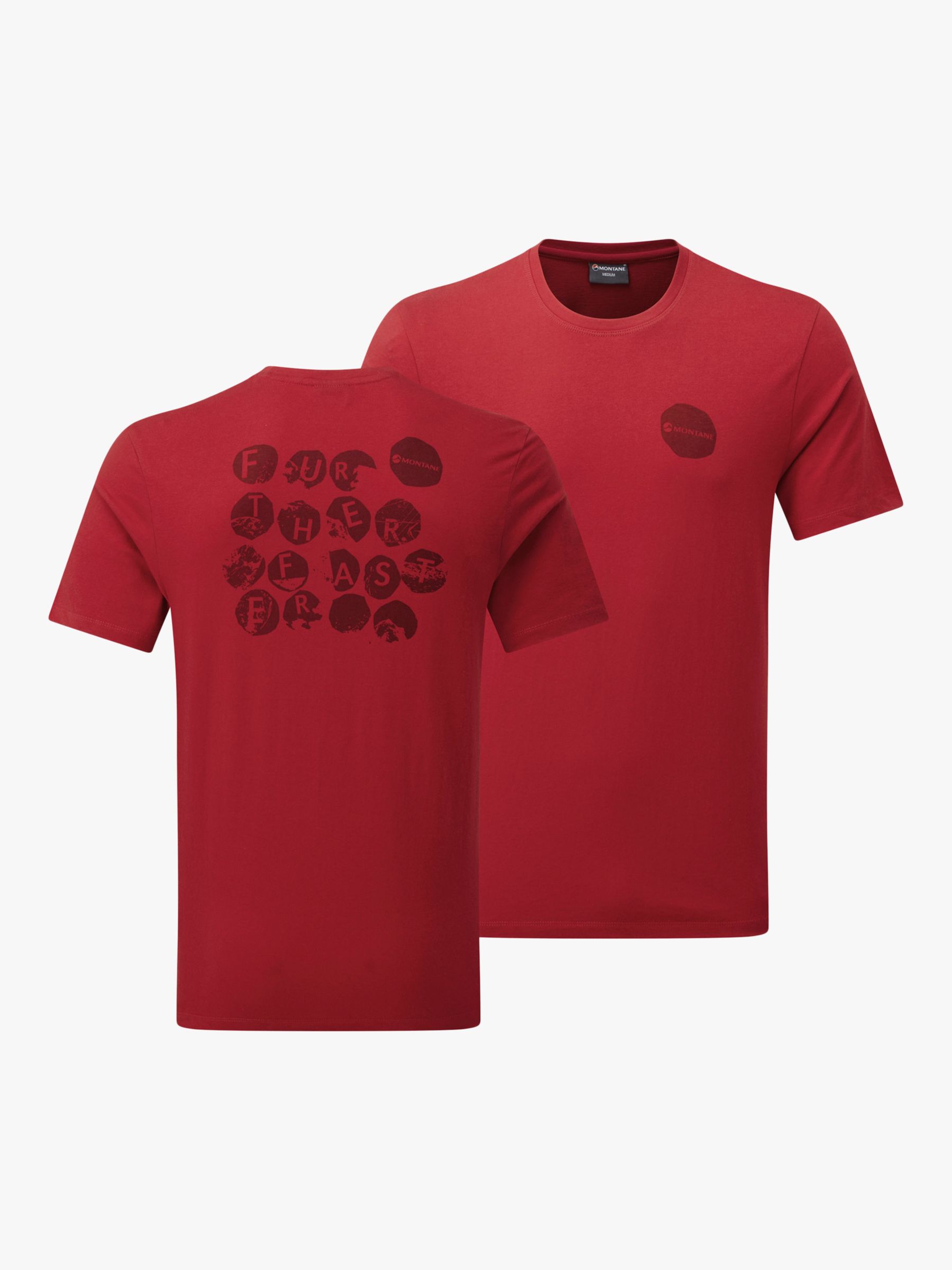 Montane Transpose Organic Cotton T-Shirt, Acer Red, L