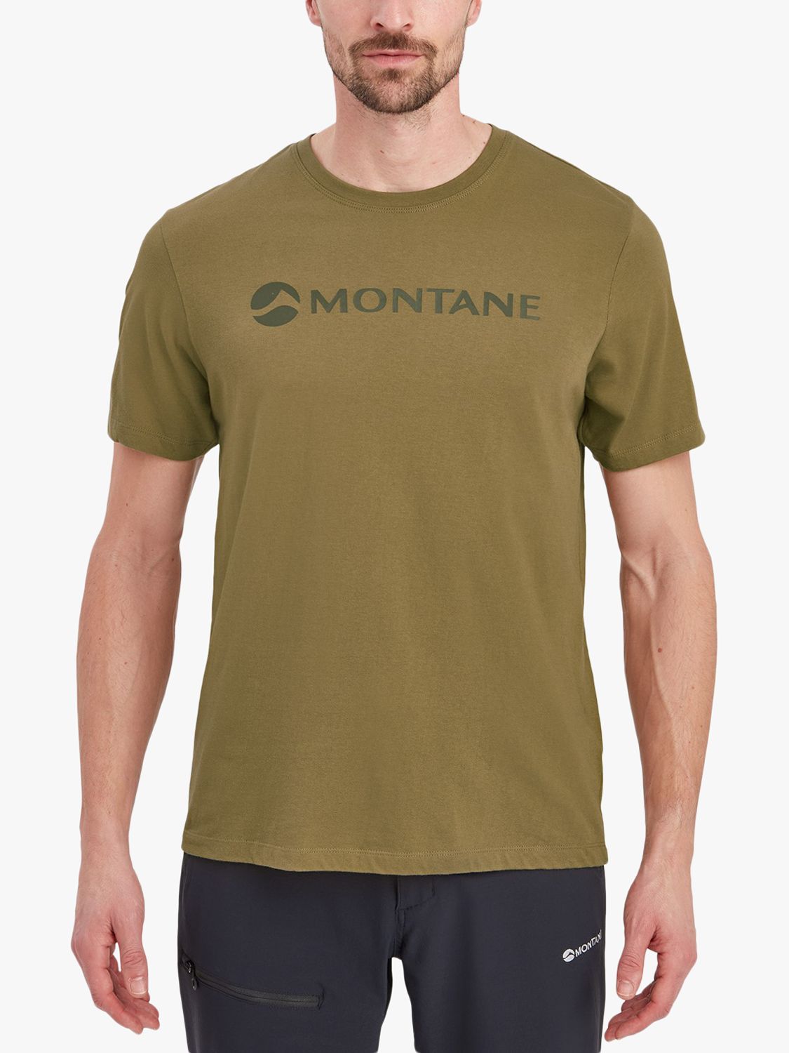 Montane Mono Logo Organic Cotton T-Shirt, Olive, XS