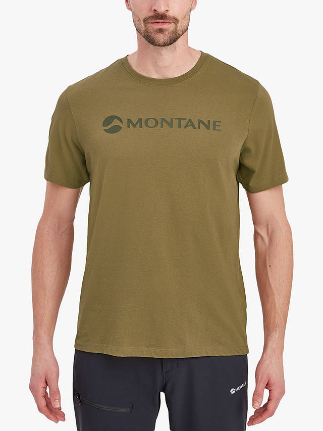 Montane Mono Logo Organic Cotton T-Shirt, Olive