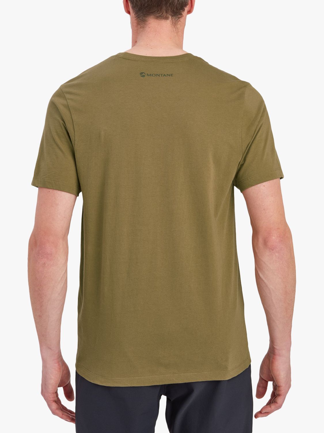 Montane Mono Logo Organic Cotton T-Shirt, Olive, XS