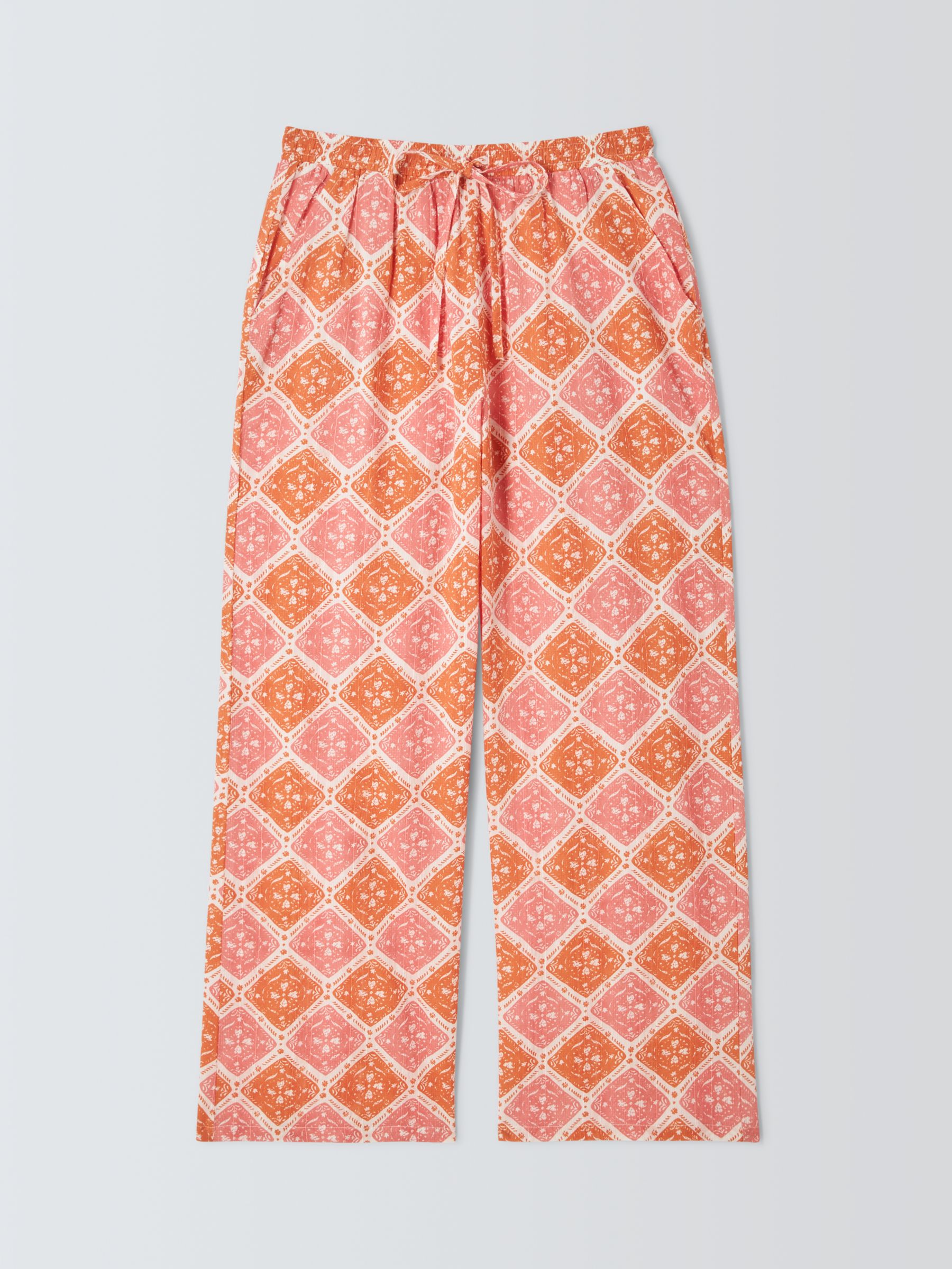 Buy AND/OR Mosaic Tile Pyjama Bottoms, Pink/Multi Online at johnlewis.com