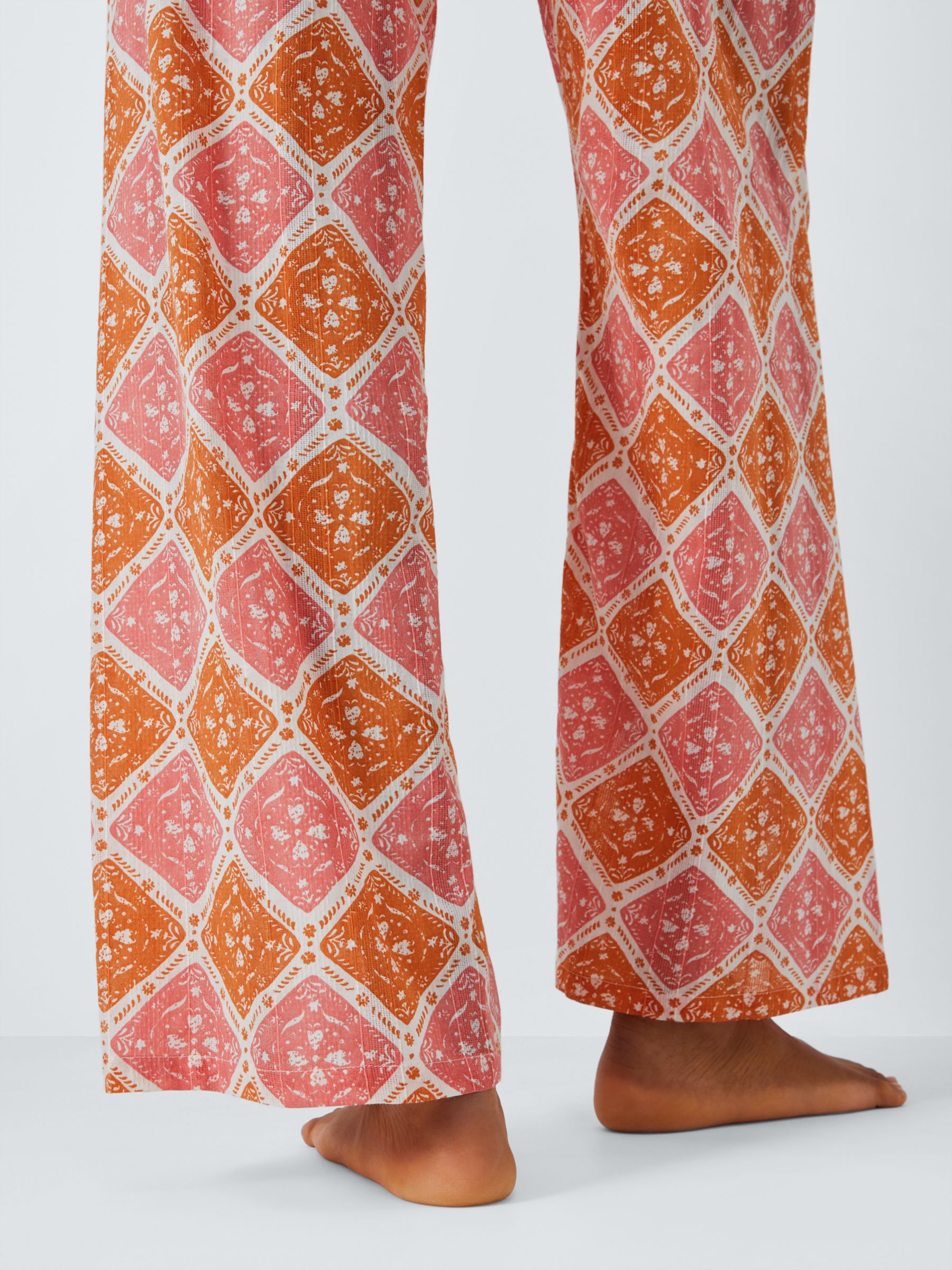 Buy AND/OR Mosaic Tile Pyjama Bottoms, Pink/Multi Online at johnlewis.com