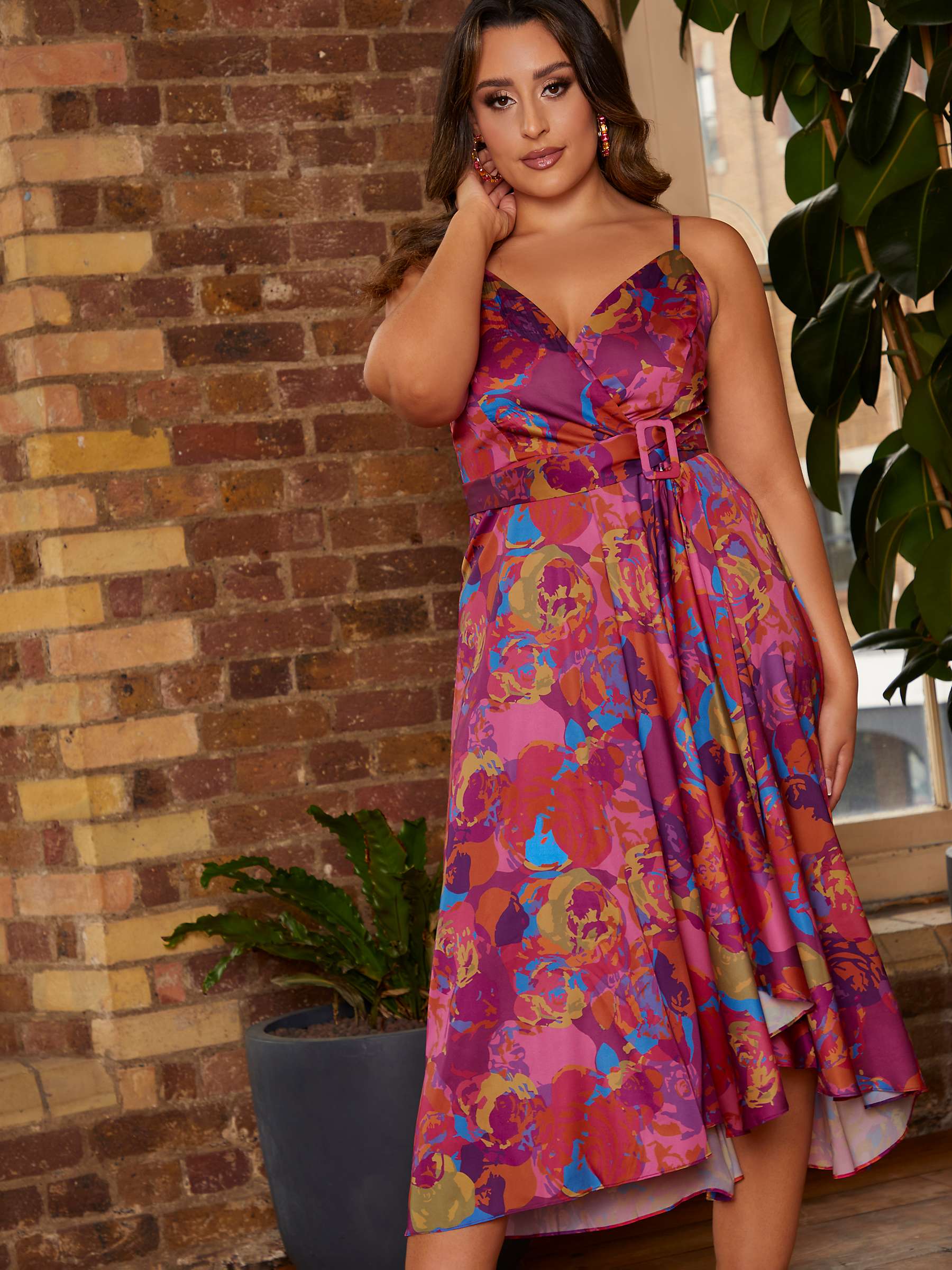 Buy Chi Chi London Cami Floral Midi Dress, Multi Online at johnlewis.com