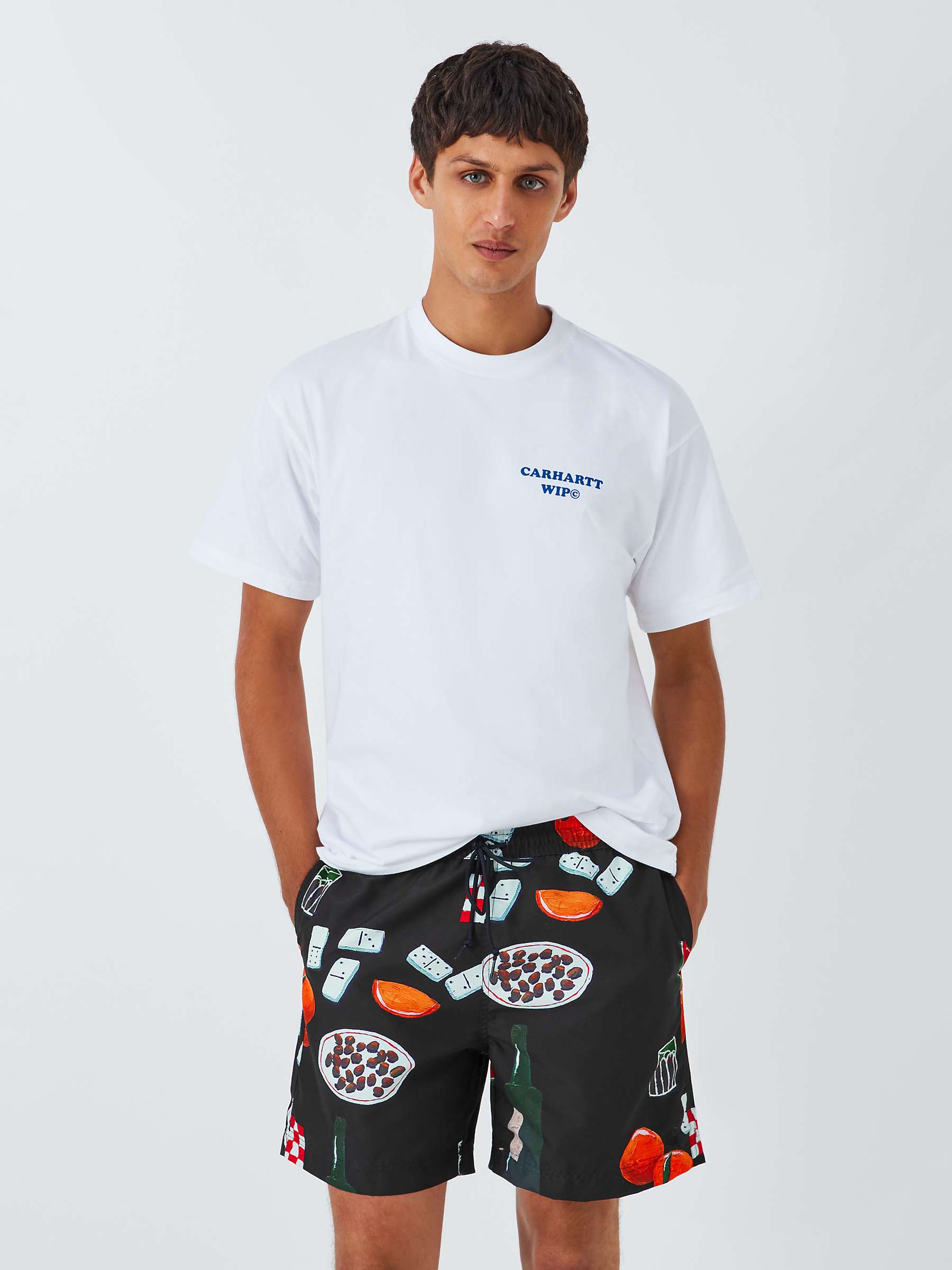 Buy Carhartt WIP Swim Shorts, Black/Multi Online at johnlewis.com