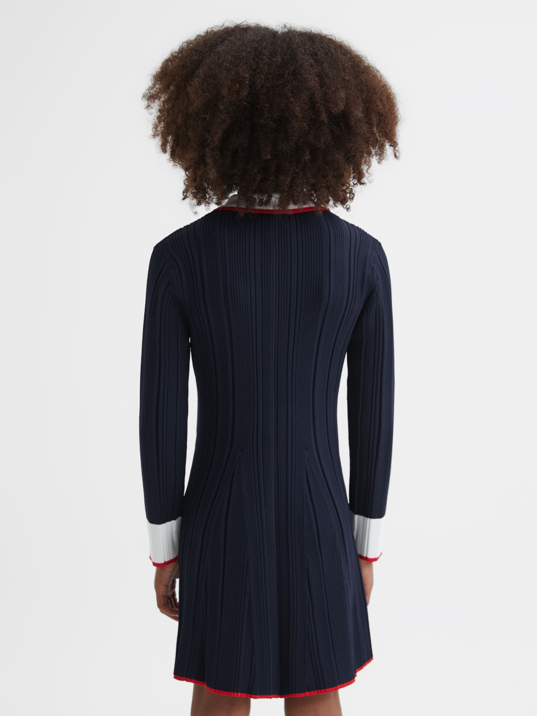Buy Reiss Kids' Annie Knitted Dress, Navy Online at johnlewis.com