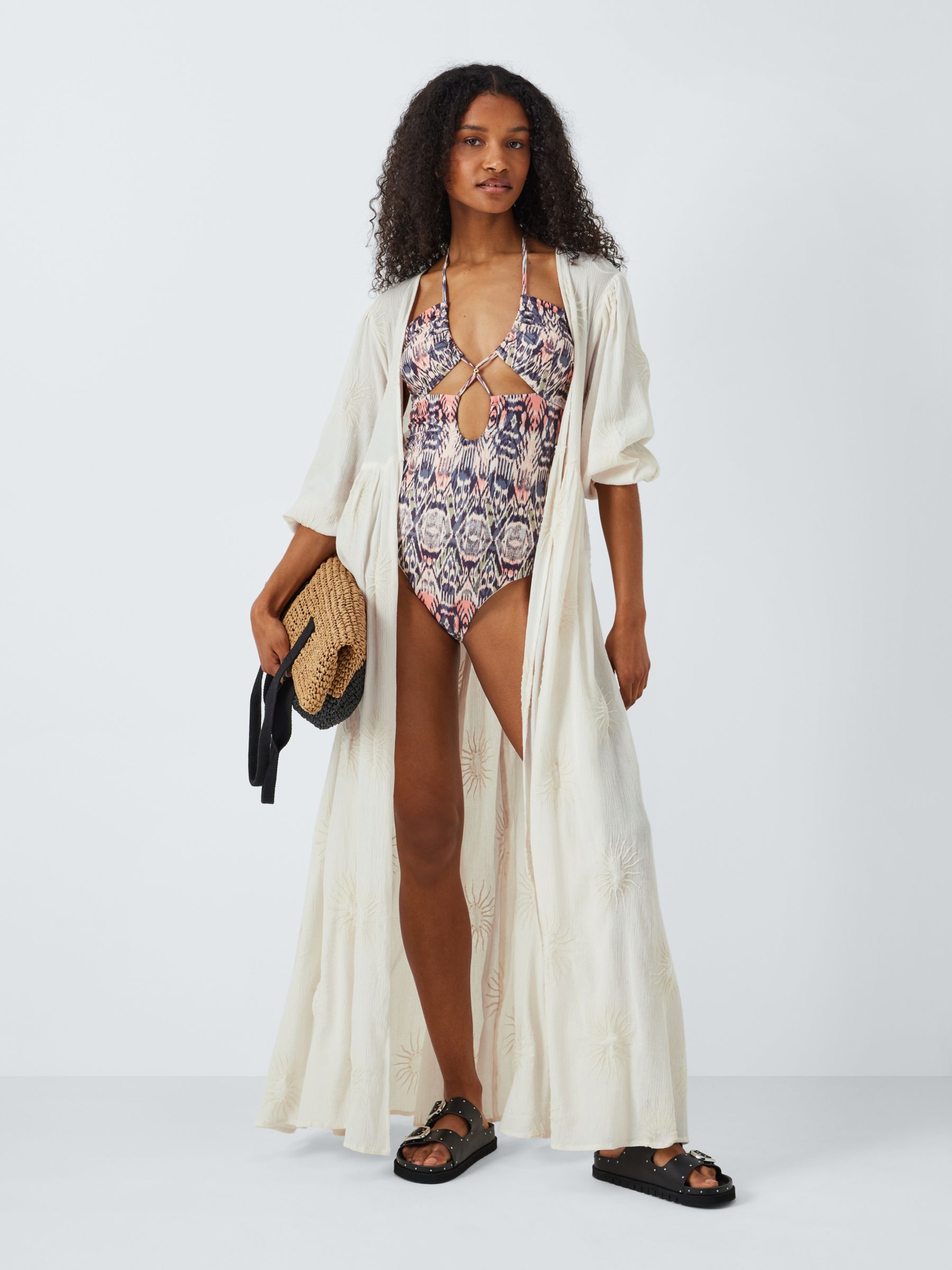 AND/OR Sundaze Wrap Beach Dress, Ivory, S