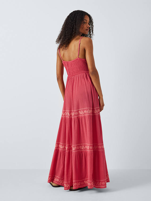 AND/OR Tropic Embroidered Maxi Dress, Pink