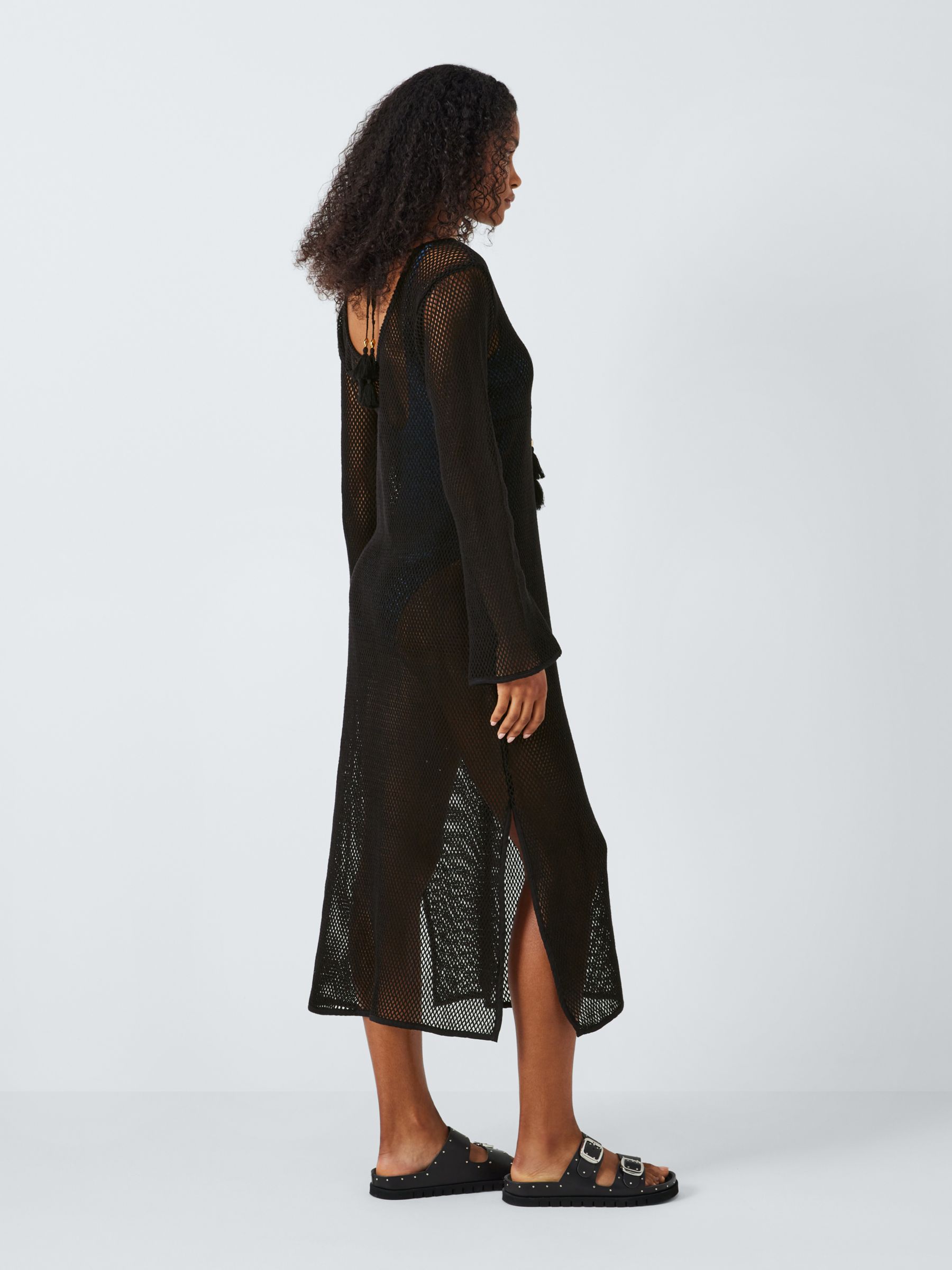 AND/OR Capri Crochet Beach Dress, Black, S