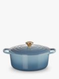 Le Creuset Signature Cast Iron Round Casserole, Chambray