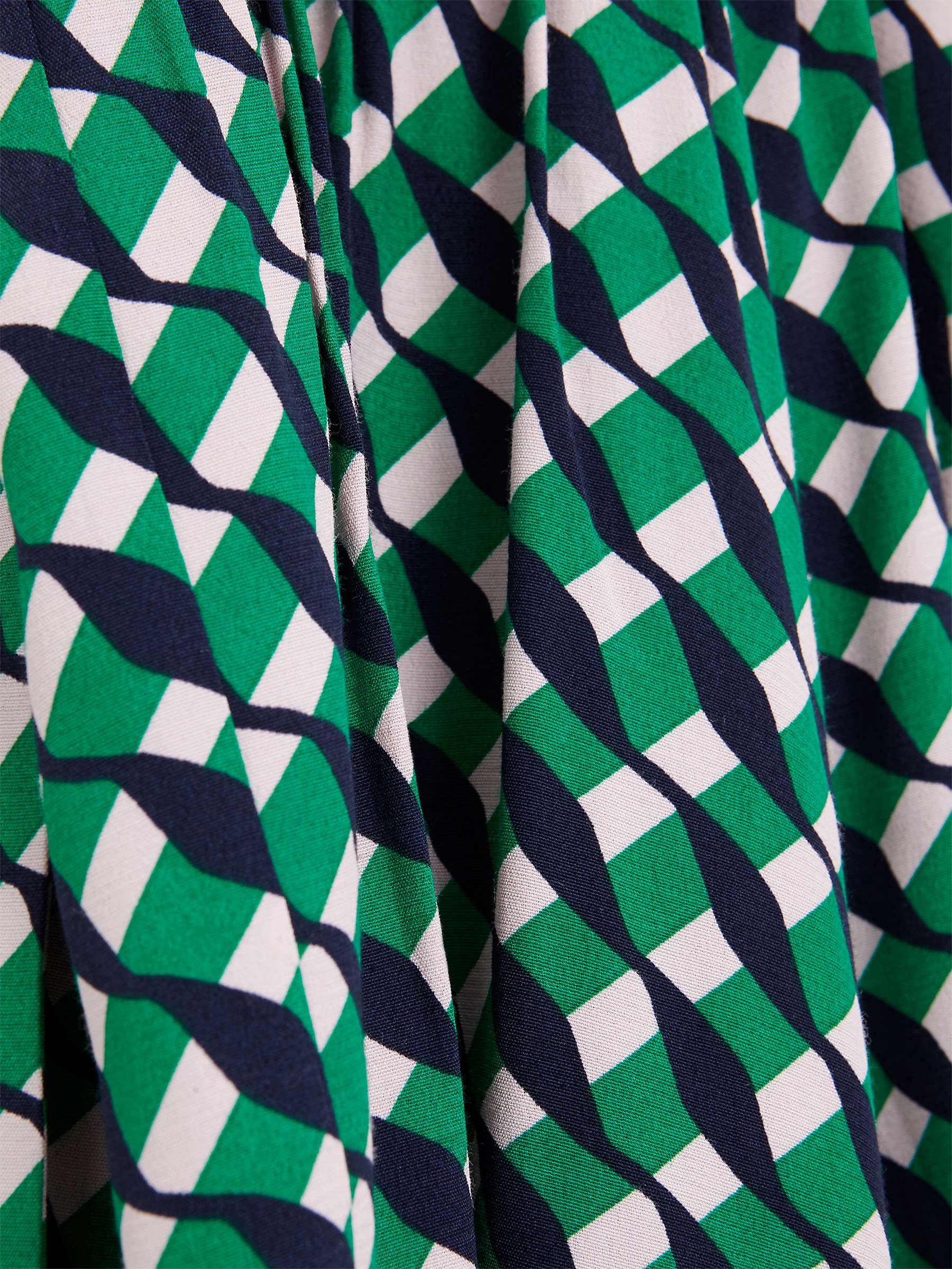 Buy Hobbs Petite Emberly Geometric Print Midi Shirt Dress, Green/Multi Online at johnlewis.com