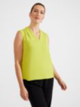 Hobbs Nina Sleeveless Chiffon Blouse, Lime