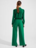 Hobbs Verona Wide Leg Trousers, Malachite Green