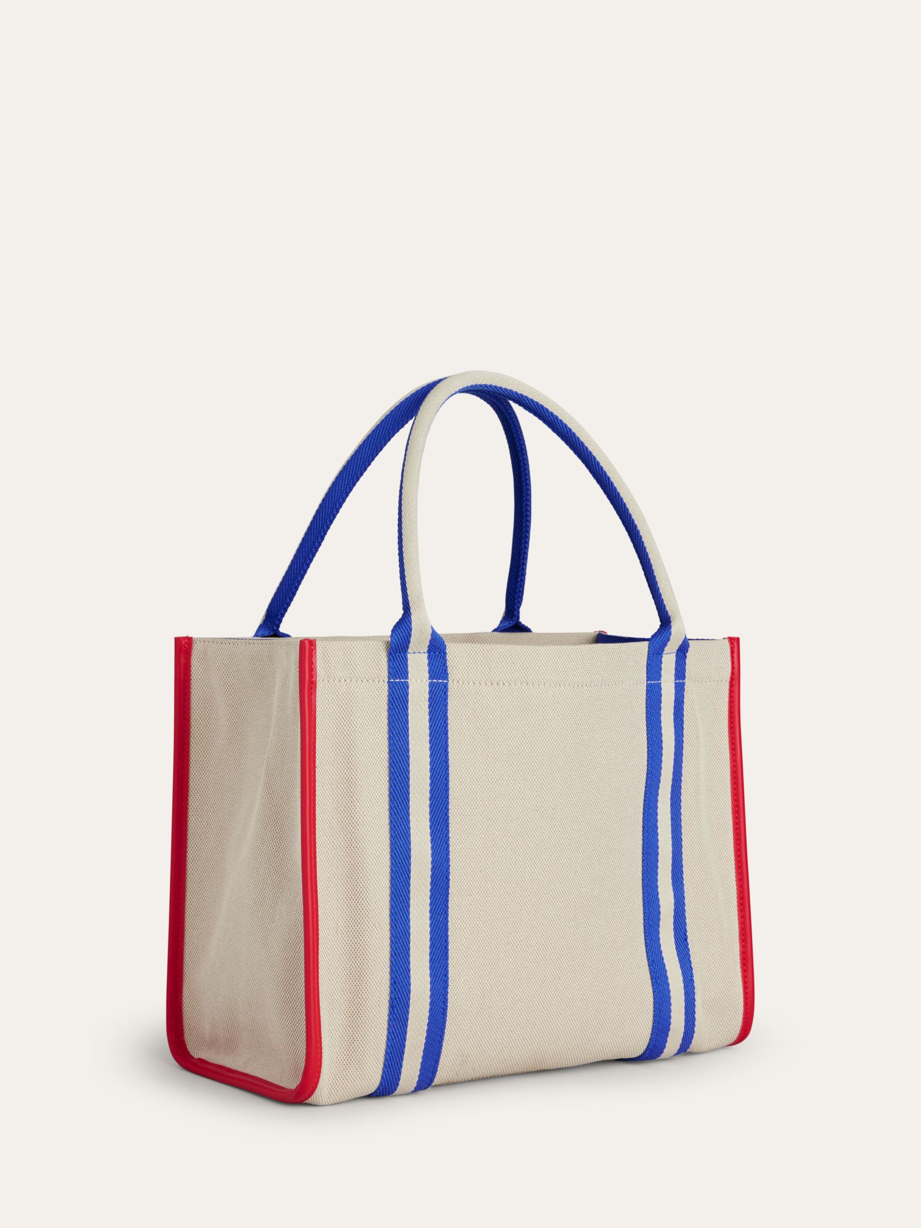 Boden Tilda Canvas Colourblock Tote Bag, Natural/Multi, One Size