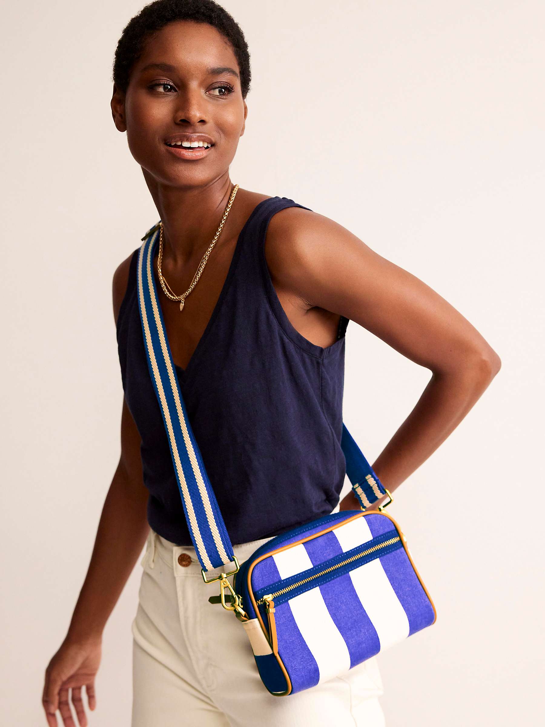 Buy Boden Canvas Stripe Crossbody Bag Online at johnlewis.com