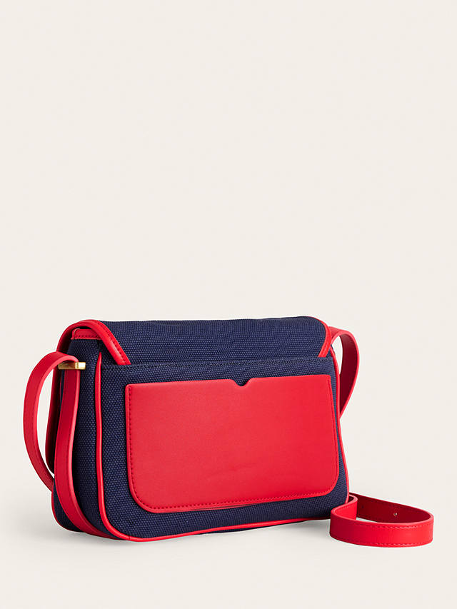 Boden Structured Crossbody Bag, Navy/Red
