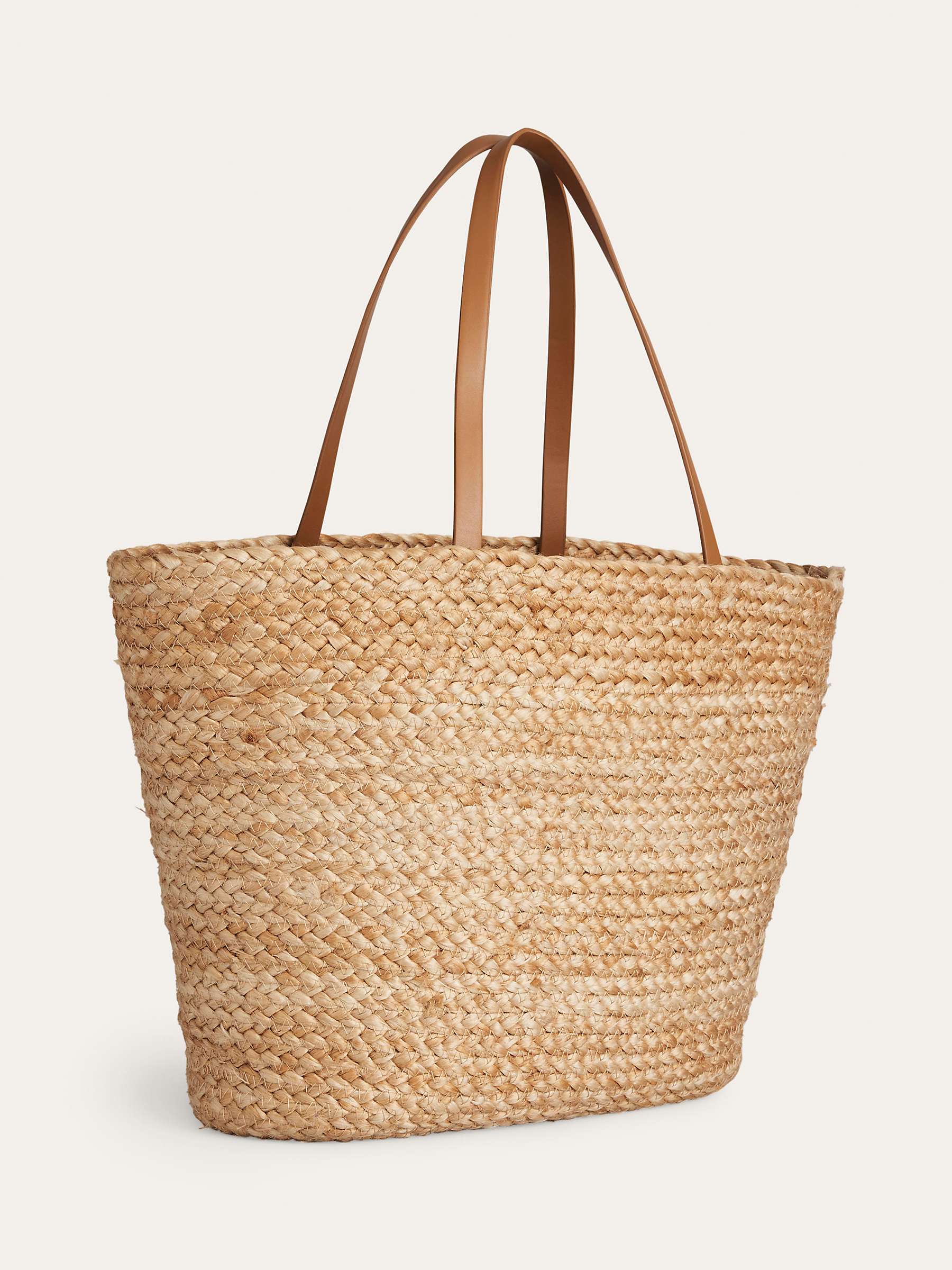 Buy Boden Woven Summer Basket Bag, Natural Online at johnlewis.com