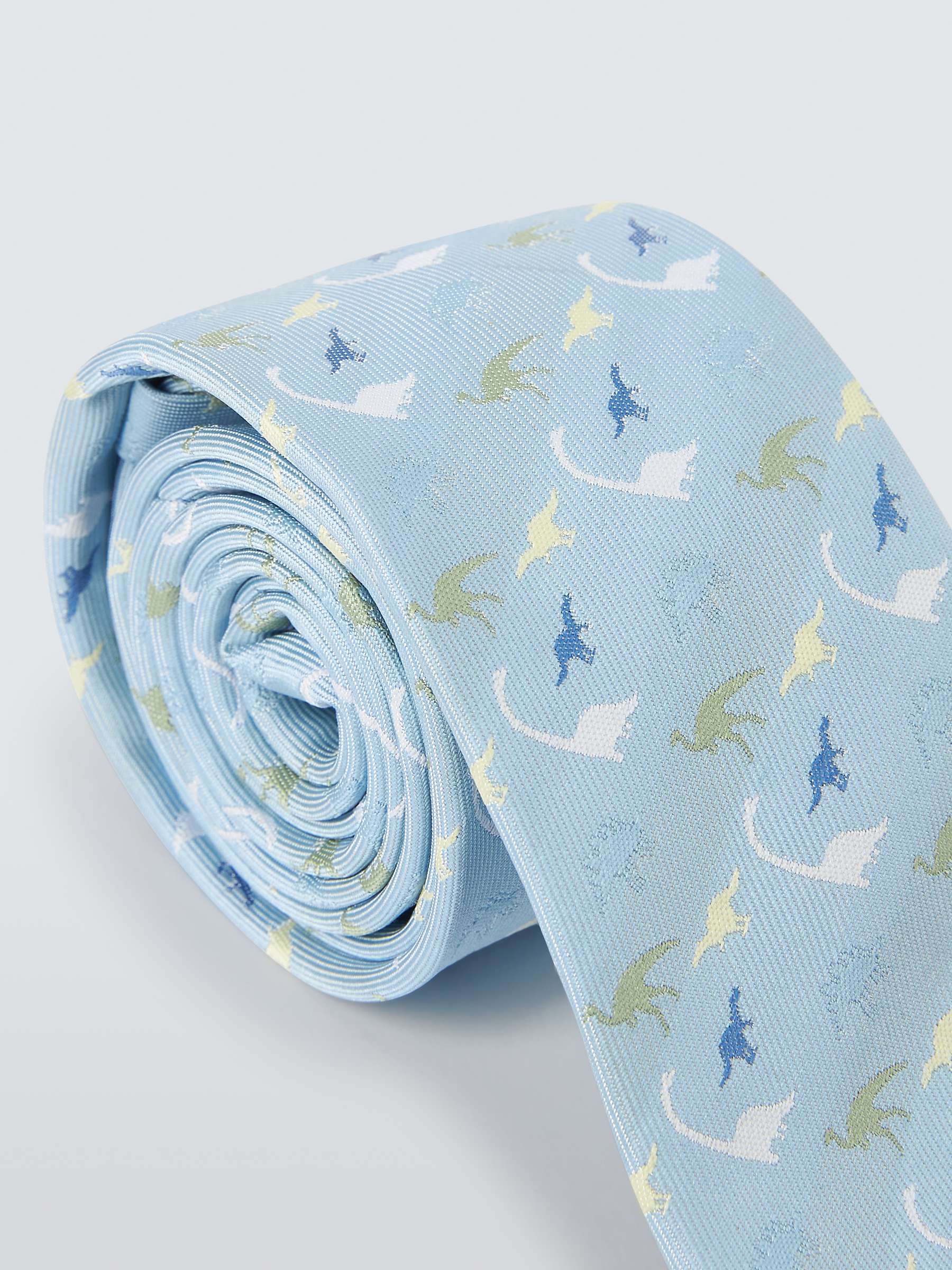 Buy John Lewis Kids' Dinosaur Print Tie, Blue Online at johnlewis.com