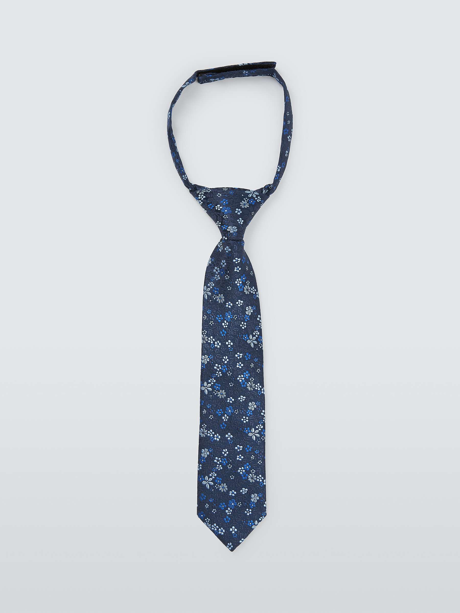 Buy John Lewis Kids' Floral Print Tie, Blue Online at johnlewis.com
