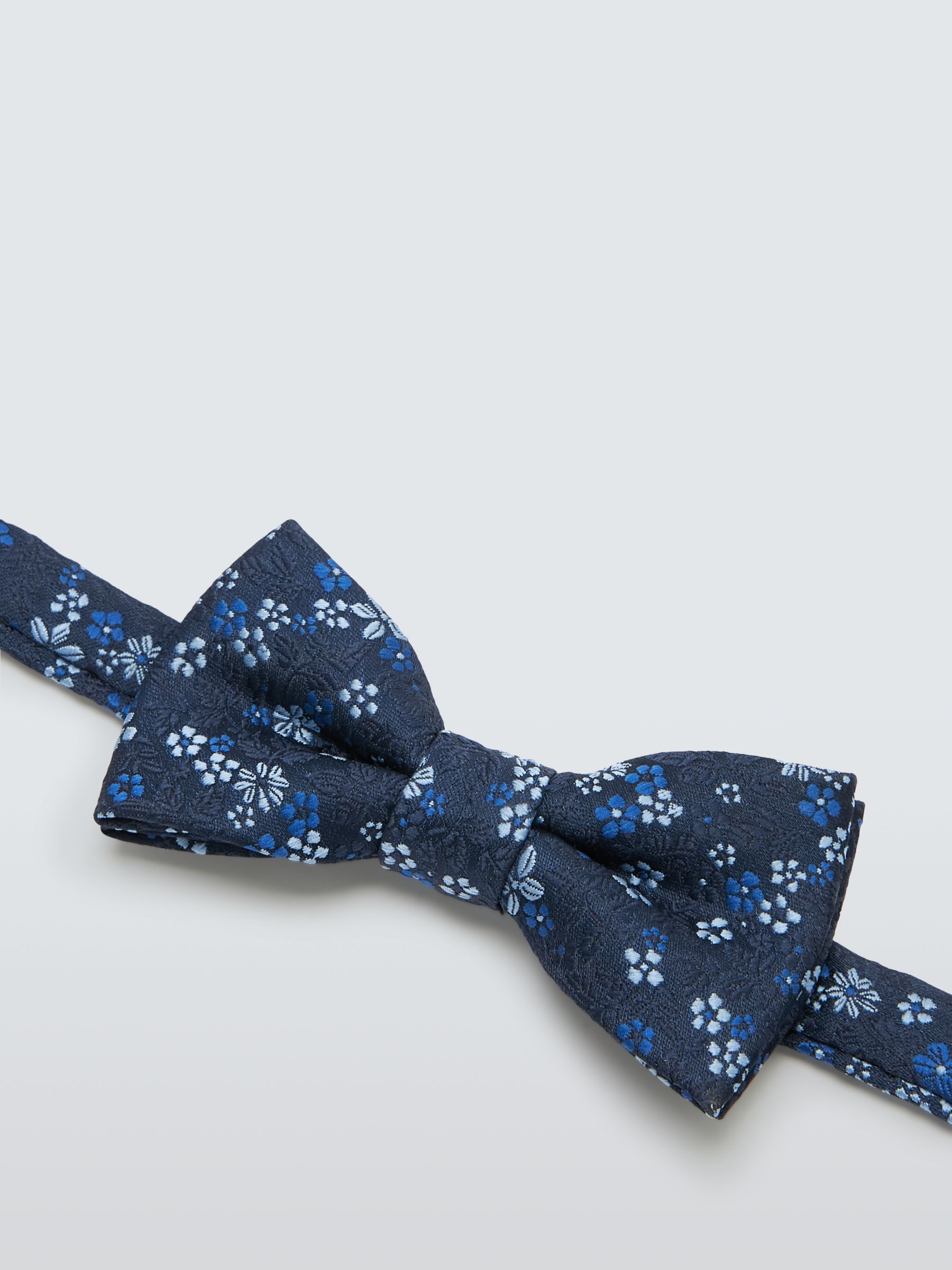 John Lewis Kids' Floral Bow Tie, Navy, S-M