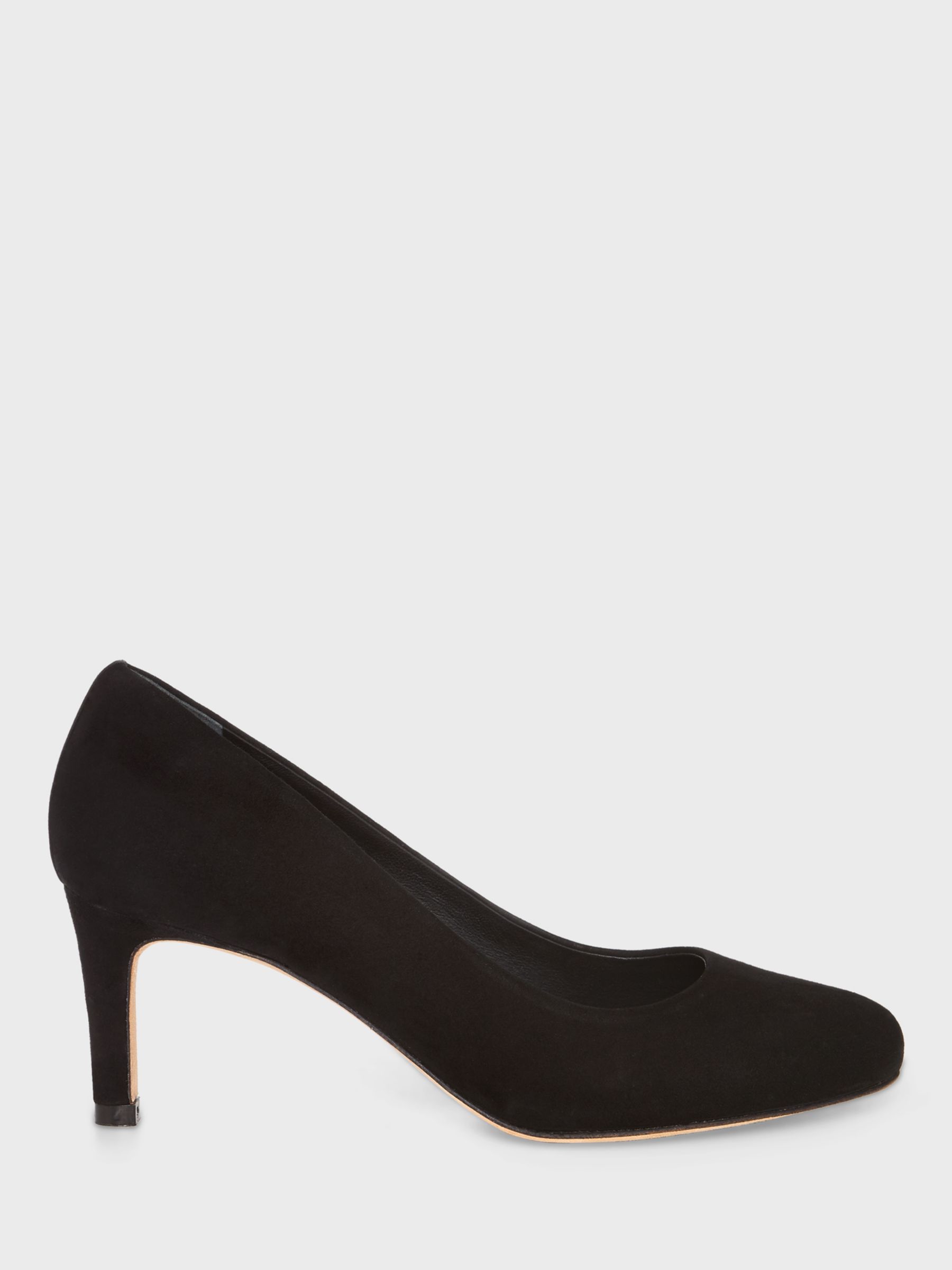 Hobbs Lizzie Suede Court Shoes, Black at John Lewis & Partners