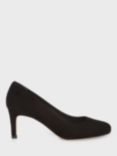 Hobbs Lizzie Suede Court Shoes, Black