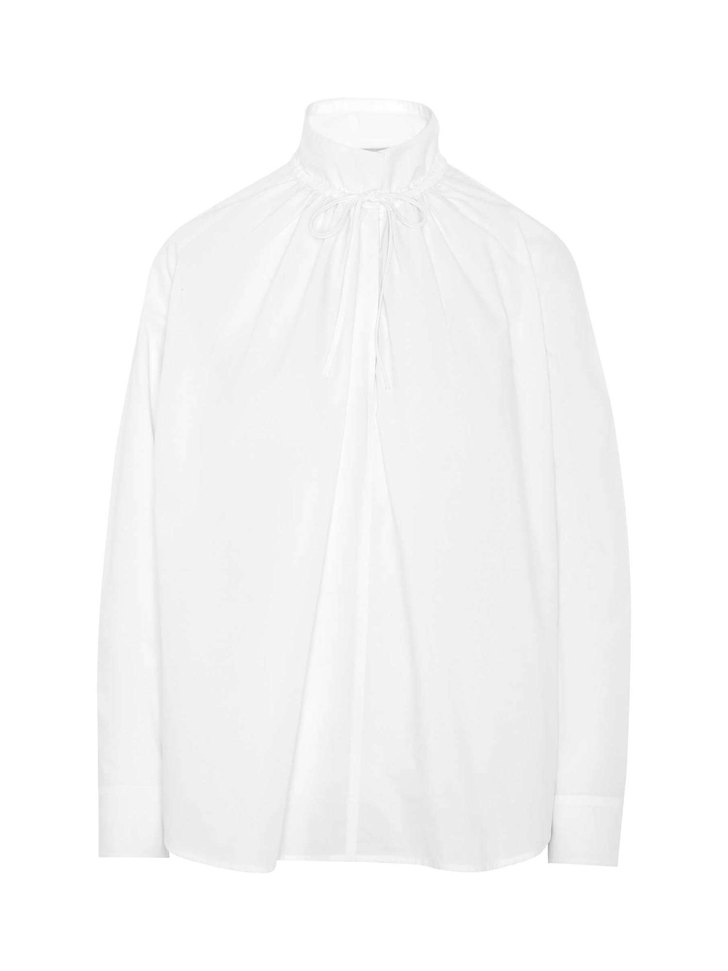 Buy Vivere By Savannah Miller Aria Ruched Cotton Blouse, White Online at johnlewis.com
