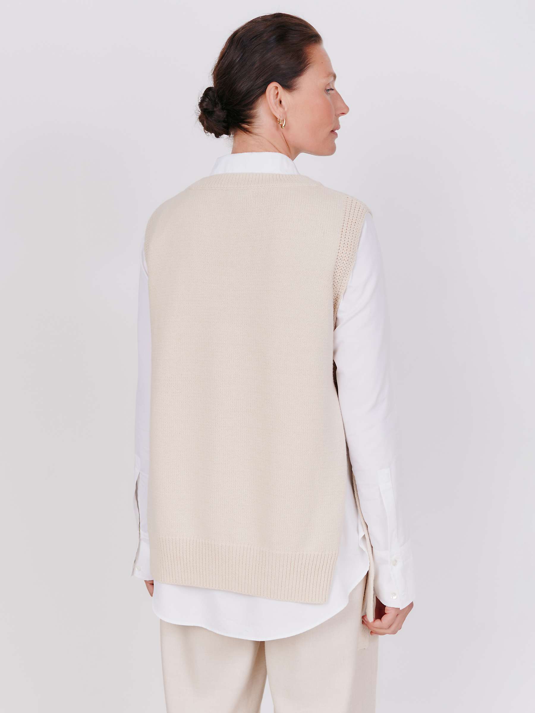 Buy Vivere By Savannah Miller Charlotte Tabard Knit Top, Oatmeal Online at johnlewis.com