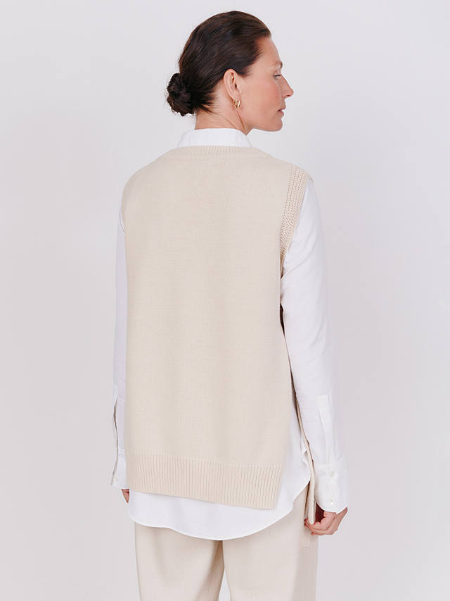 Vivere By Savannah Miller Charlotte Tabard Knit Top, Oatmeal