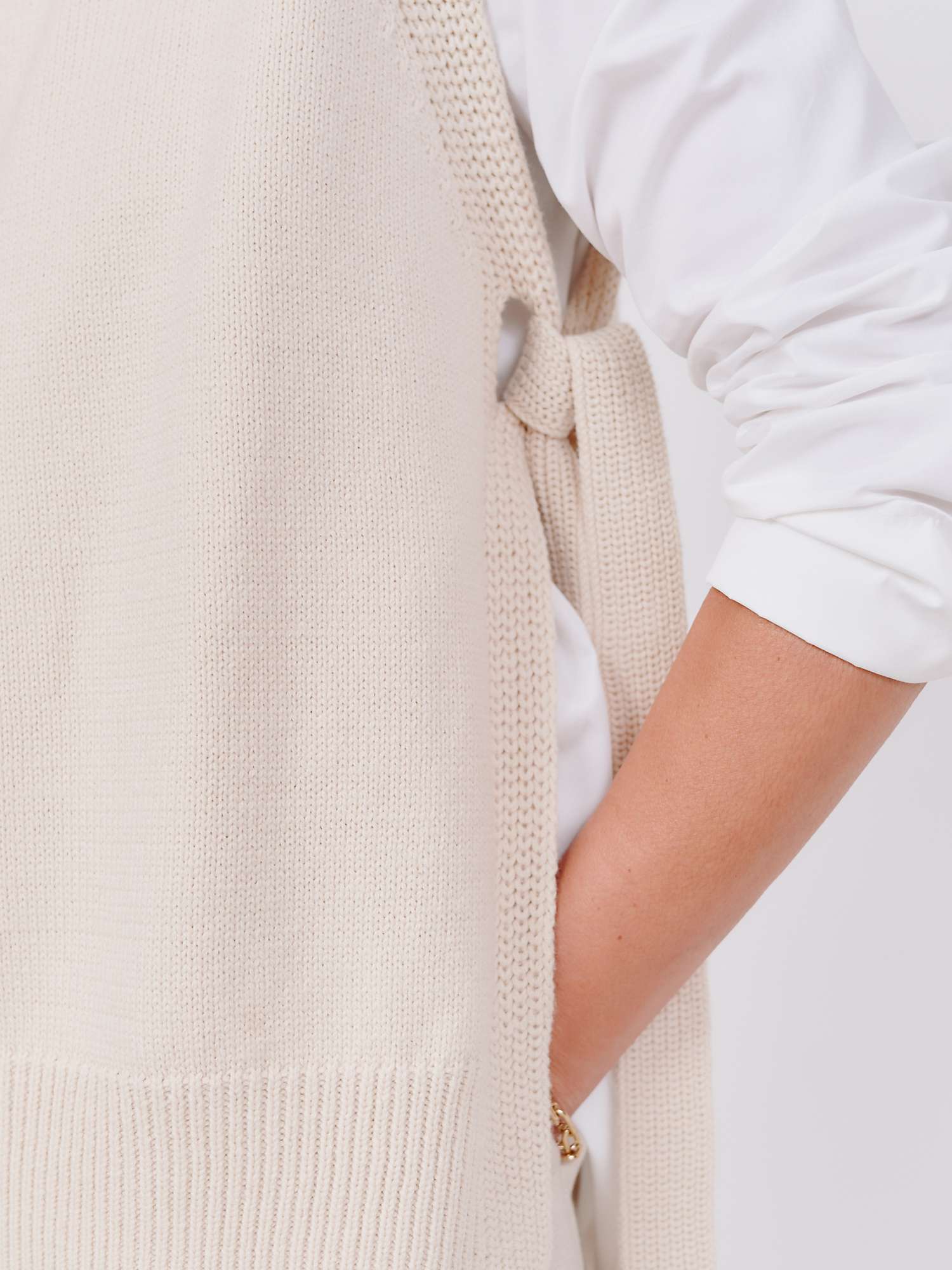 Buy Vivere By Savannah Miller Charlotte Tabard Knit Top, Oatmeal Online at johnlewis.com
