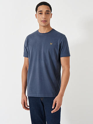Crew Clothing Classic Cotton Jersey T-Shirt, Mid Blue