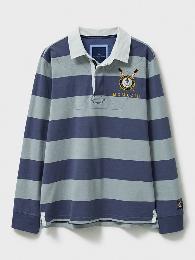 Crew Clothing Callington Rugby Top, Mid Blue