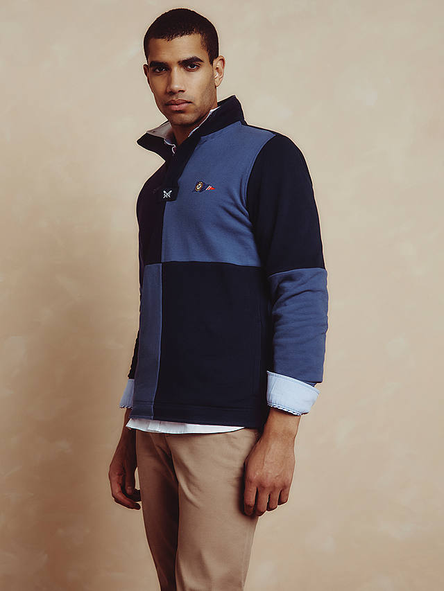 Crew Clothing Classic Applique Padstow Sweatshirt, Navy Blue