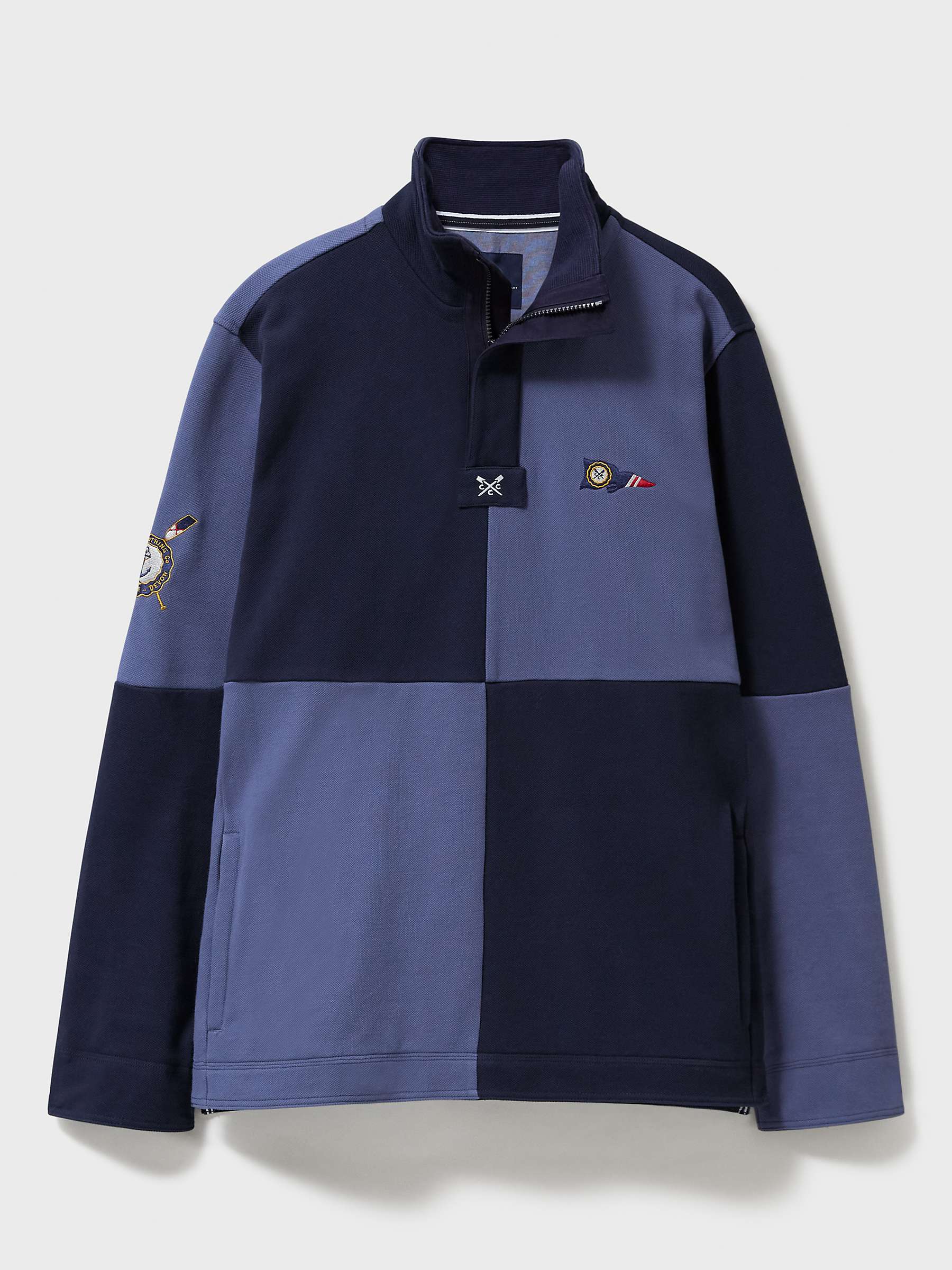 Buy Crew Clothing Classic Applique Padstow Sweatshirt, Navy Blue Online at johnlewis.com