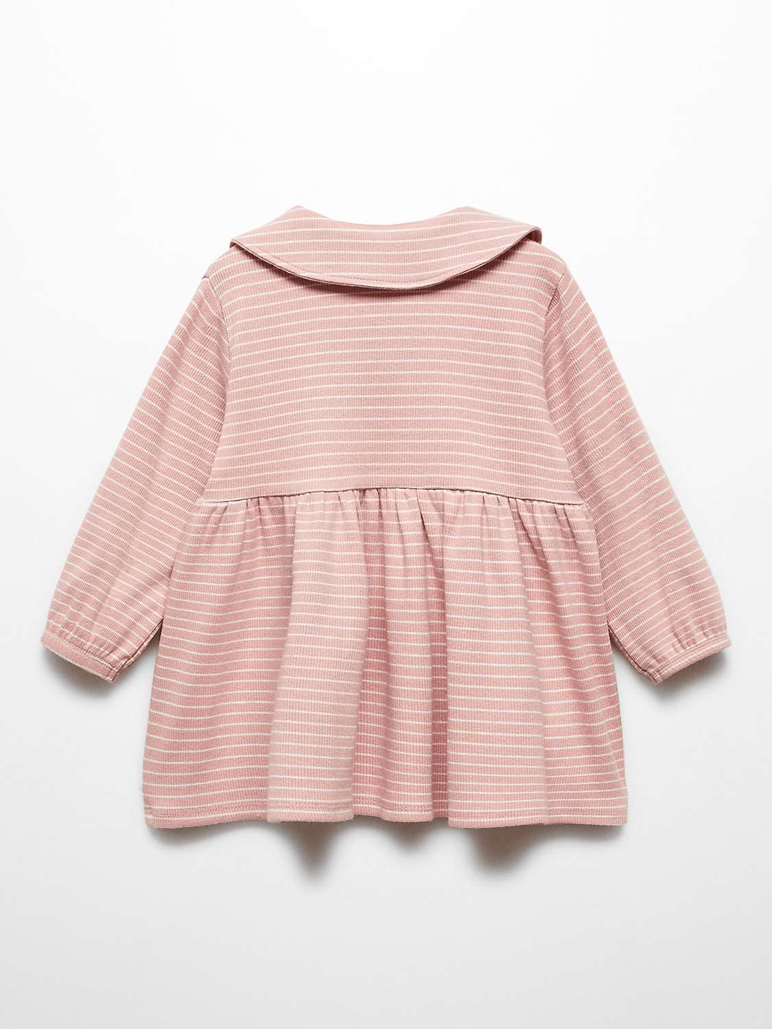 Buy Mango Kids' Ribis Stripe Collar Dress, Pink Online at johnlewis.com