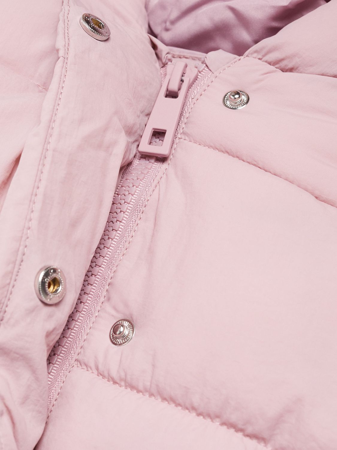 Buy Mango Kids' Laura Quilted Hooded Gilet, Pink Online at johnlewis.com