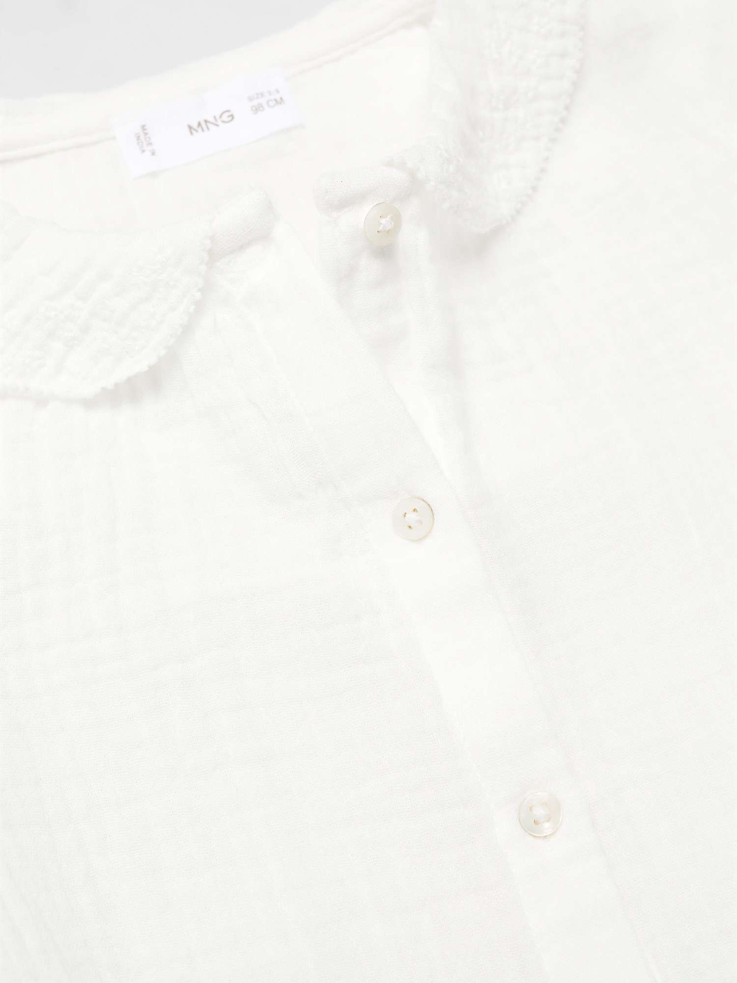 Buy Mango Kids' Isabella Plumeti Cotton Blouse Online at johnlewis.com
