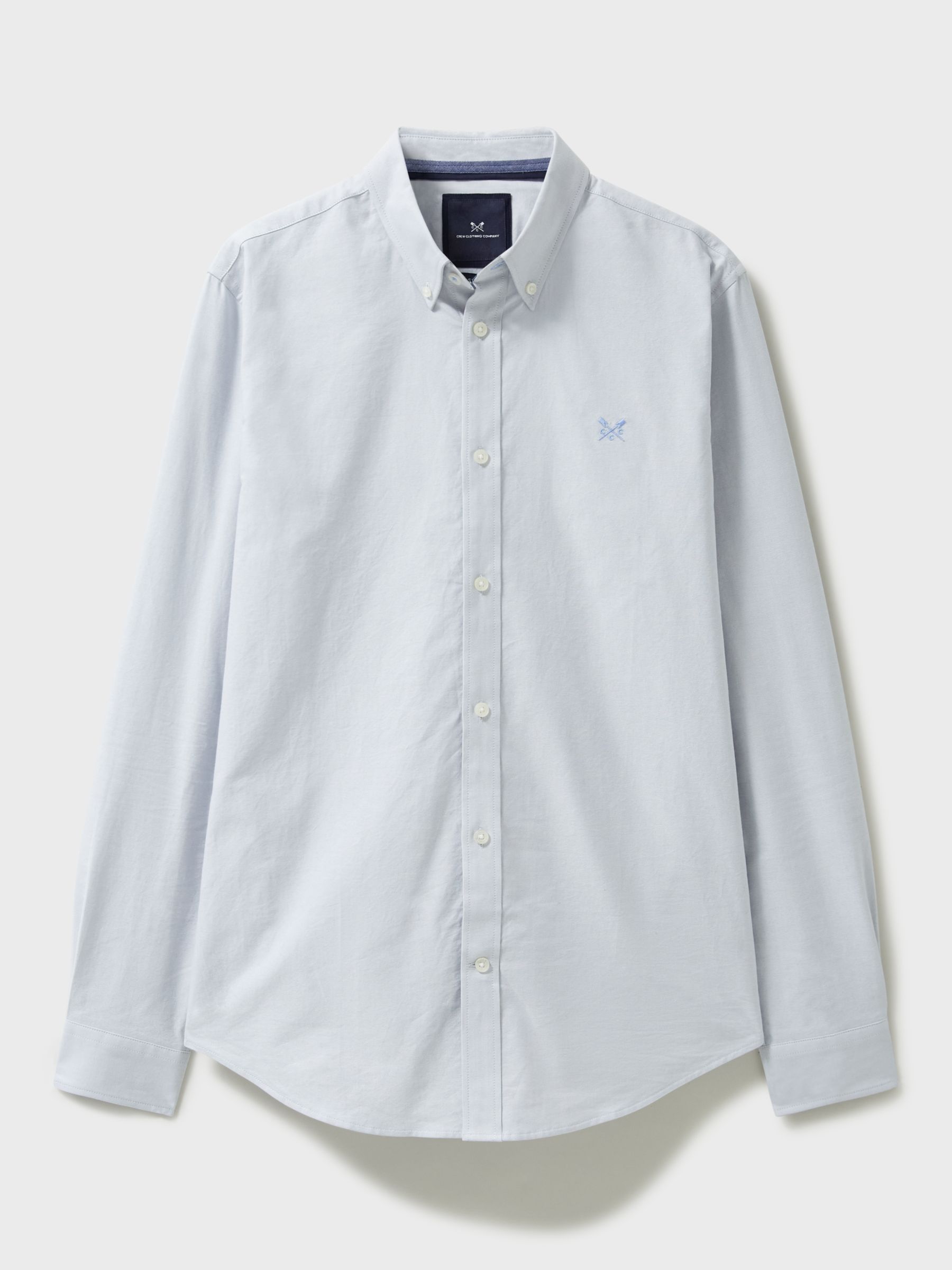 Crew Clothing Oxford Cotton Shirt, Light Grey, M