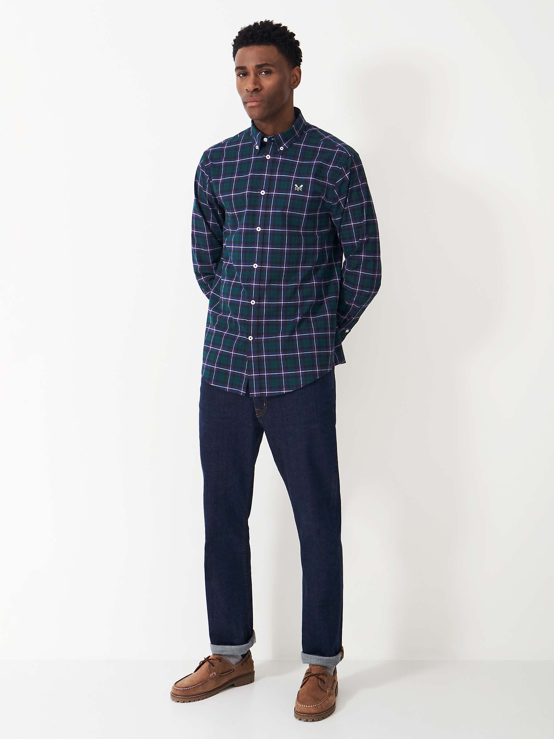 Buy Crew Clothing Blackwatch Fannel Check Shirt Online at johnlewis.com