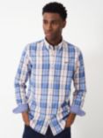 Crew Clothing Marshall Brushed Checked Shirt, Blue/Multi, Blue/Multi