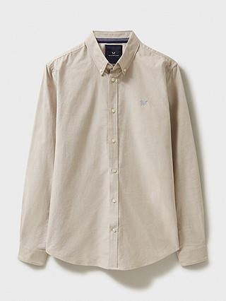 Crew Clothing Oxford Cotton Shirt, Tan