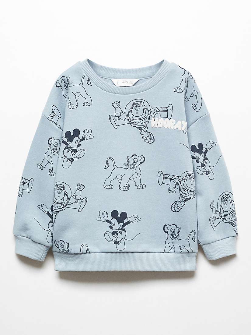 Buy Mango Kids' Disney Hooray Sweatshirt, Pastel Blue Online at johnlewis.com