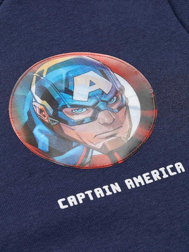 Mango Kids' Captain America Sweatshirt, Navy