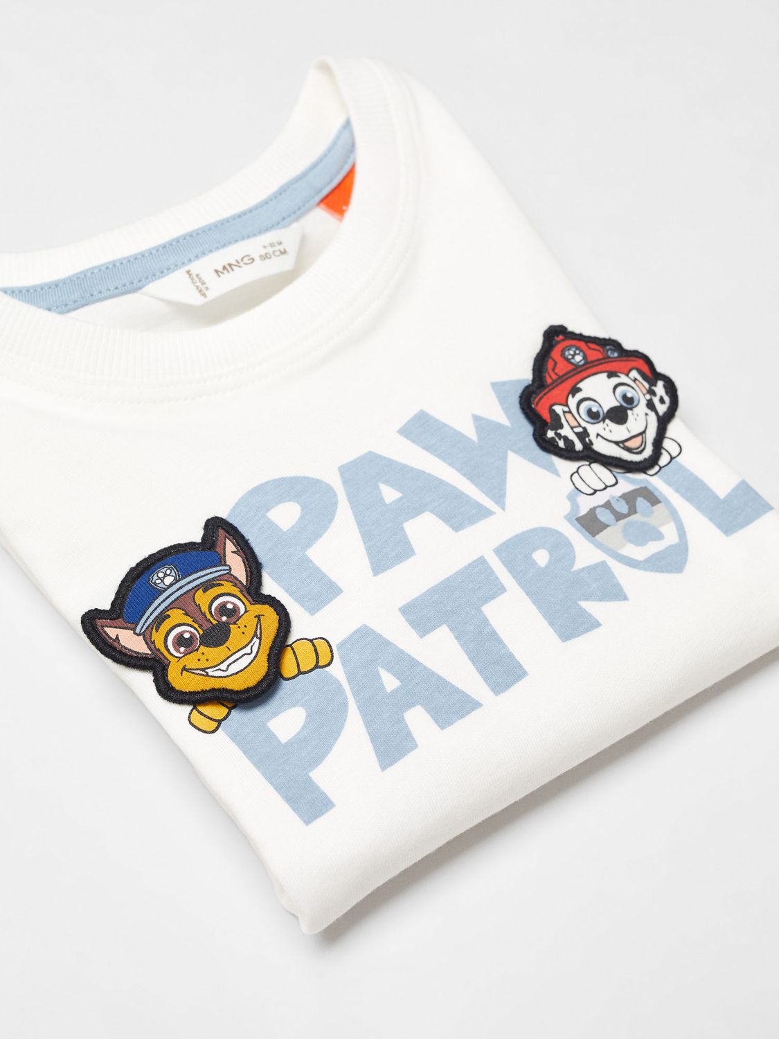 Buy Mango Kids' Paw Patrol Twins Long Sleeve T-Shirt, Natural White Online at johnlewis.com