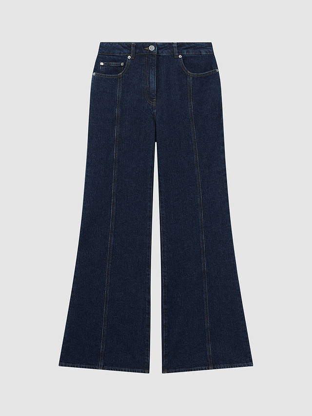 Reiss Juniper Flared Jeans, Dark Blue