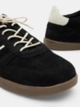 HUSH Nala Suede Slimline Trainers, Black, Black