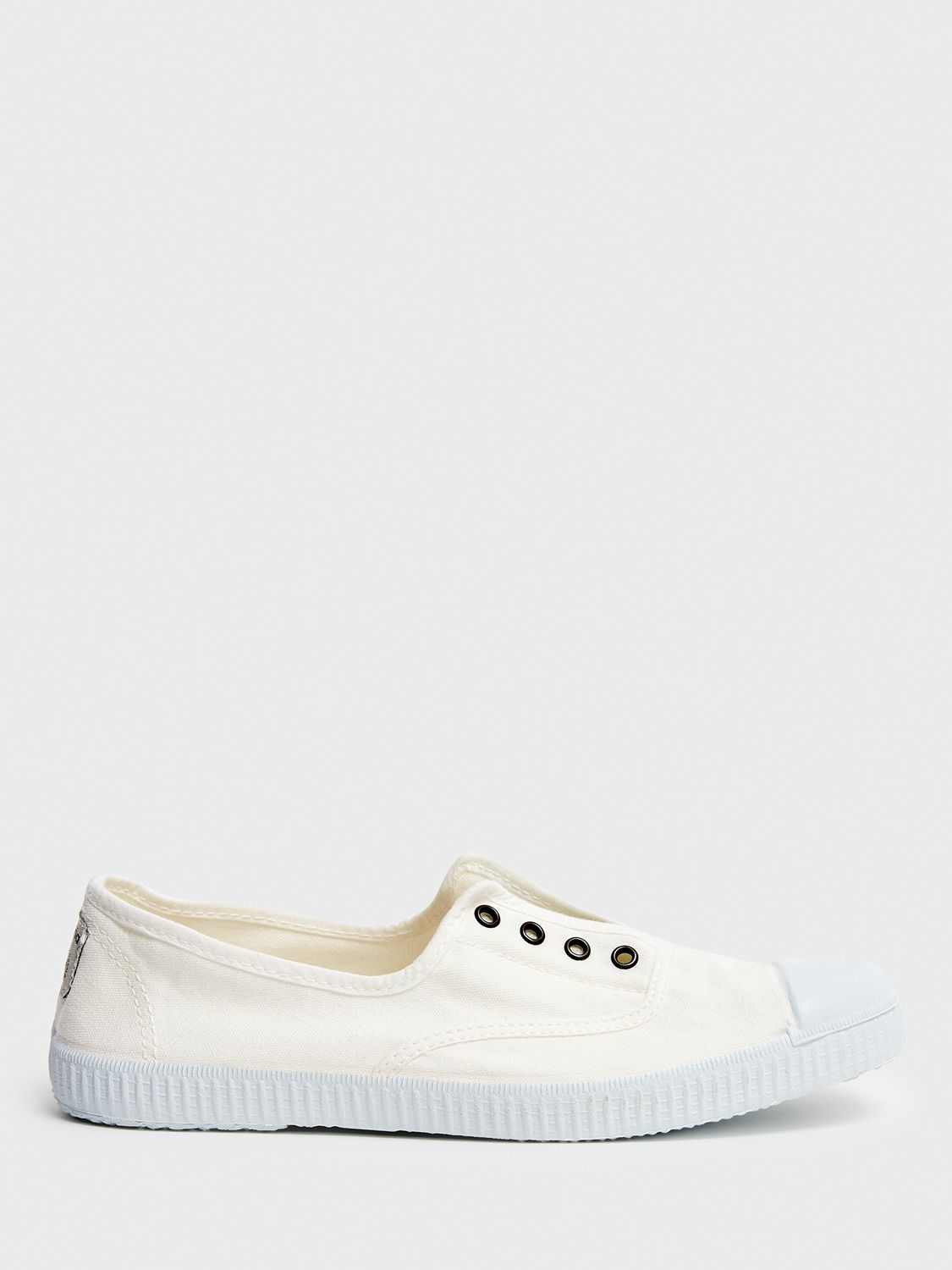 Crew Clothing Laceless Trainers, White at John Lewis & Partners