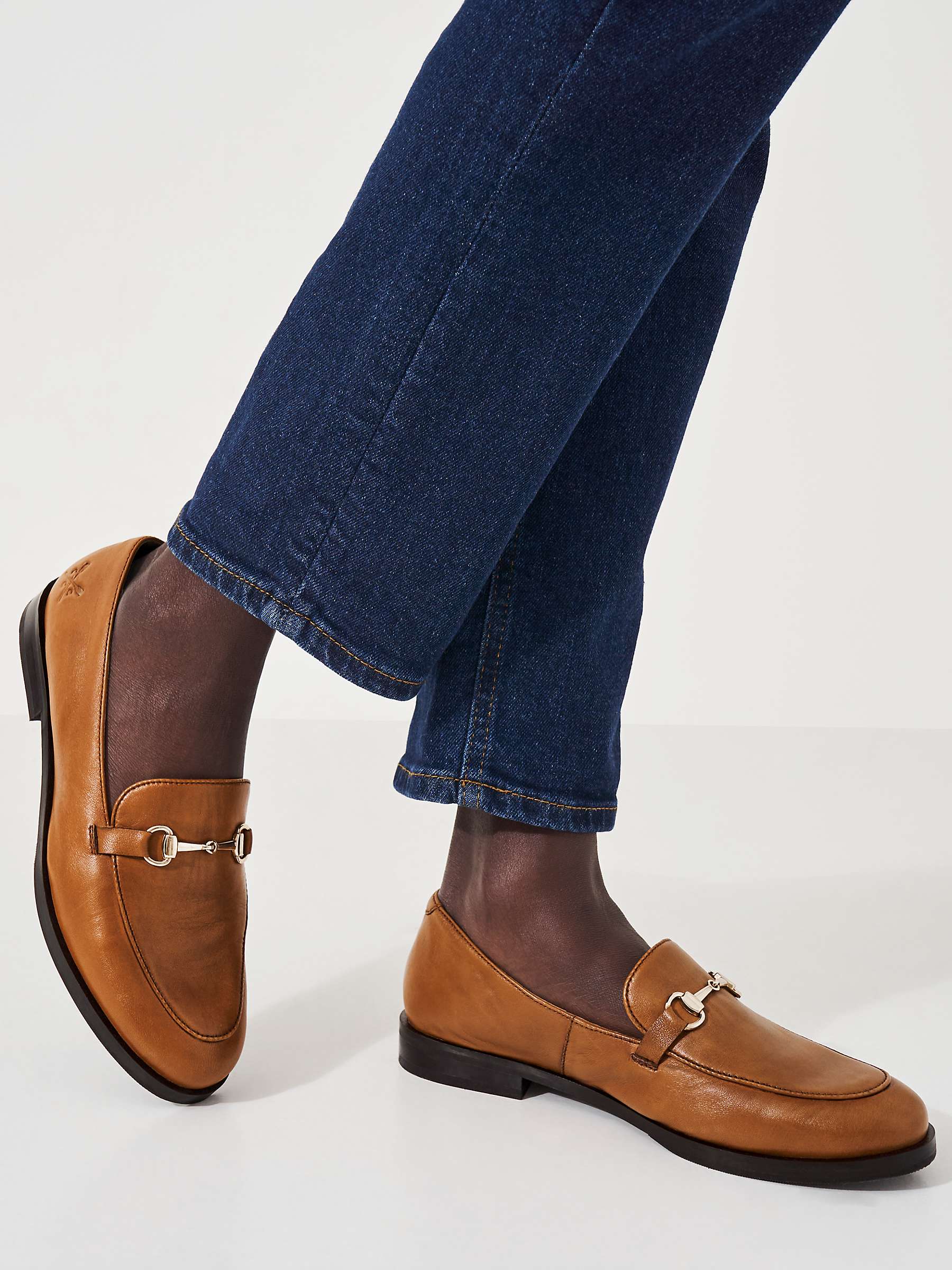Buy Crew Clothing Snaffle Leather Loafer, Tan Online at johnlewis.com