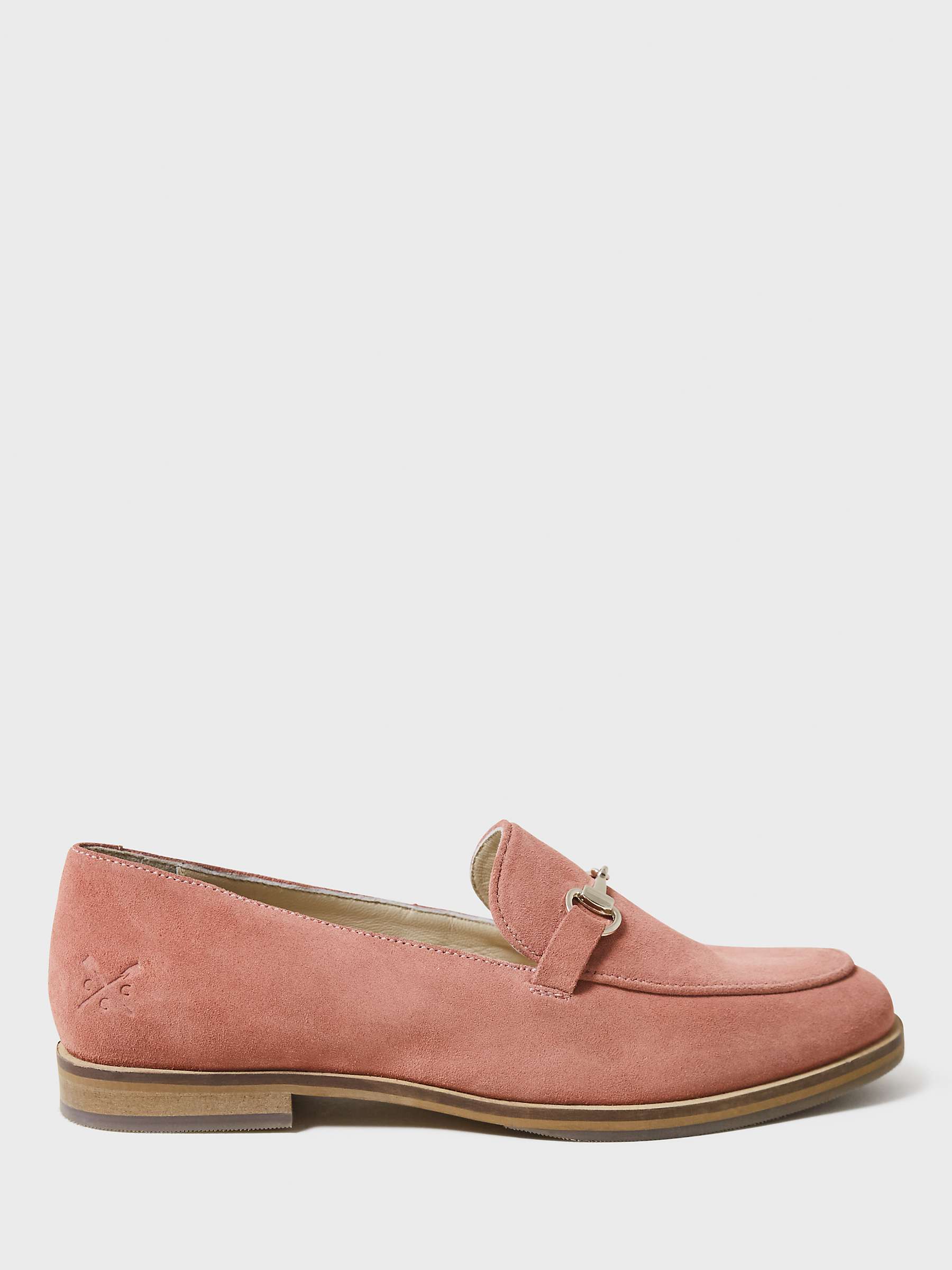 Buy Crew Clothing Snaffle Suede Loafer, Nude Online at johnlewis.com