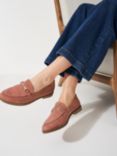 Crew Clothing Snaffle Suede Loafer, Nude